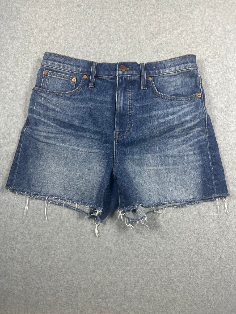 Madewell High Rise Denim Cutoff Short Women's Size 29 Blue Stretch Casual